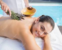 Image of woman getting an aromatherapy treatment