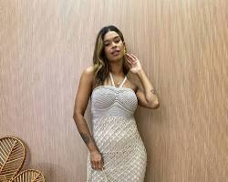 Imagem de Vestido de crochê maxi