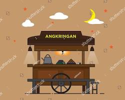 Gambar trendy angkringan food stall with live music and cozy atmosphere in Solo