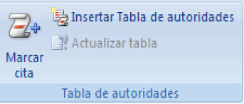 Resultado de imagen para como creAR UNA TABLA DE AUTORIDADES
