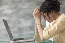 Image result for photo of a sad stress mom