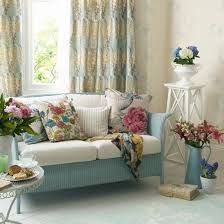 Hasil gambar untuk shabby chic blue  living room