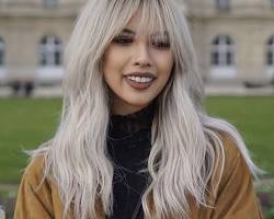 Image de Long Grey Hair with Wispy Bangs