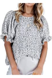 Womens Nice Blouses for Women Dressy Casual Ladies Blouses and Tops Dressy Tummy Coverage Tops Blue Small Floral S at Amazon Women's Clothing store