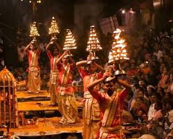 Imagem de Cerimônia Ganga Aarti Varanasi India