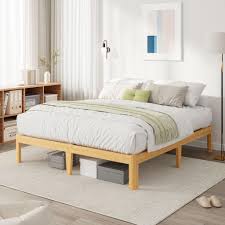 Amazon.com: Viisari Bamboo Wood King Size Bed Frame with Steel Slats, 12 Inch Platform King Bed Frame No Box Spring Needed, Solid Foundation, Easy Assembly, Ample Under-Bed Storage, Noise-Free : Home &