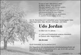Udo Jordan-Groß Schönfeld, im | Nordkurier Anzeigen