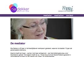 De website van mediator Ria Dekker. - riadekkermediation-screenshot-496x340