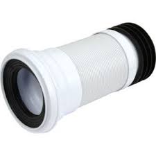 White 110mm Kwickfit Toilet Pan Connector Flexible | 300-600mm