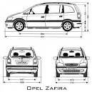 Opel zafira a dane techniczne