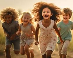 Immagine di Bambini di diverse etnie che giocano insieme