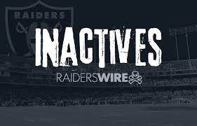 Raiders Week 3 inactives vs Panthers