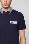 Fred perry gingham trim polo shirt