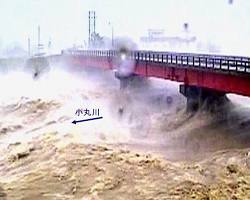 小丸川 氾濫 宮崎県の画像