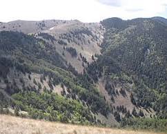 Image of arid landscape of Lincoln County, New Mexico, with rolling hills and distant mountains