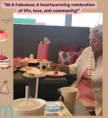 Each morning, a joyful woman frequents her local McDonald's to relish her daily cup of hot coffee. To commemorate her upcoming 90th birthday, the attentive staff—who have developed a fondness for her