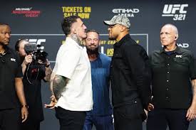 Tom Aspinall and Ciryl Gane Face Off Ahead of UFC 321 Title Fight