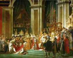 Image of Coronation of Napoleon painting JacquesLouis David