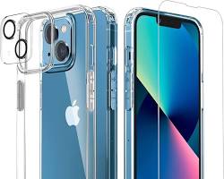 Imagem de phone with a case and a screen protector