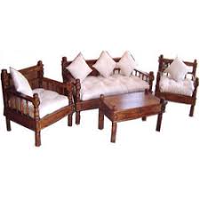 Image result for WOODEN SOFA SET