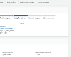 Image of configuring a migration task in the AWS Application Migration Service console