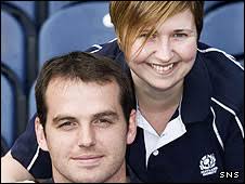 Jamie Dempsey and Nicola McGaughey. Dempsey and McGaughey are the new Scotland management team - _45061060_dempseymcgauchey226b