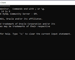 Gambar creating a database in mysql