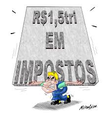 Resultado de imagem para charge sobre impostos