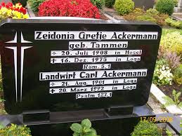 Grab von Carl Ackermann (21.08.1901-20.03.1992), Friedhof Loga ... - lf133