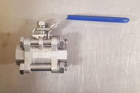 Ball Valve 1/2" NPT - 3 Piece SS
