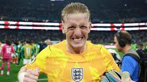 Jordan Pickford Celebrating Record Achievement