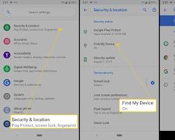 Android Find My Device settings