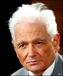 Jacques Derrida. Critics blasted his writings as absurd - _40160454_derrida203bafp