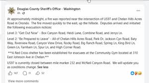 Evacuations expanded for Chelan Hills Fire near Orondo, burning at least 10,000 acres