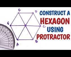 Image of drawing a hexagon using a ruler and protractor