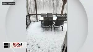 Hail falls in southern Minnesota as storms roll through