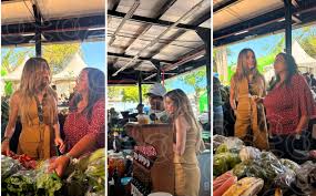 Patrícia Poeta "para" feira em Chapada durante gravação para Globo e atrai olhares