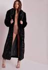 Longline fur coat