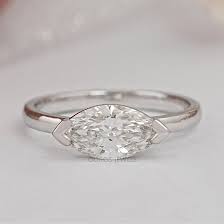 East-West Set Diamond Engagement Ring – Ouros Jewels