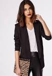 Longline blazer black