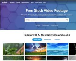 Image of Videvo free stock footage website