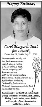 CAROL TROTT Obituary: View CAROL TROTT\u0026#39;s Obituary by The Royal Gazette - 000340762_001643