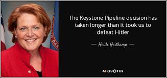 Heidi Heitkamp quote: The Keystone Pipeline decision has taken ... via Relatably.com