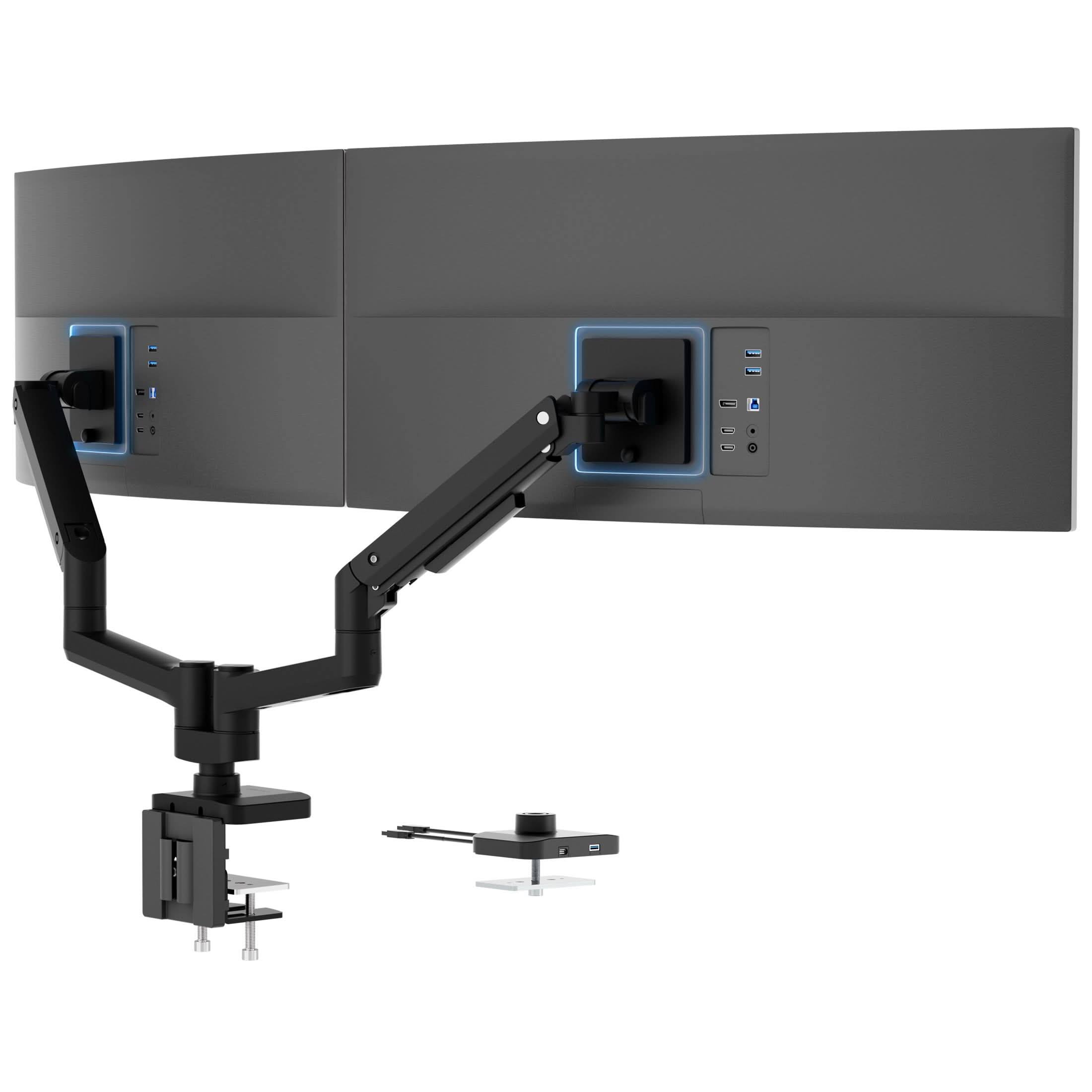 Mount-It! ProFlex Adjustable Heavy-Duty Dual Monitor Mount with Gas Spring Arms