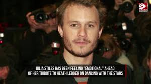 Licensable video: Julia Stiles feels 'emotional' about Heath Ledger tribute