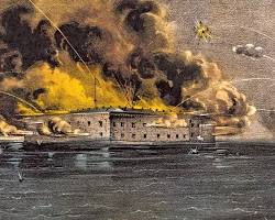 Image of Fort Sumter under attack