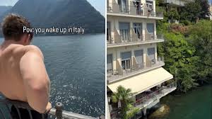 American influencer jumped from his hotel balcony into Lake Como, and Italians are furious: 'This is reckless and disrespectful'