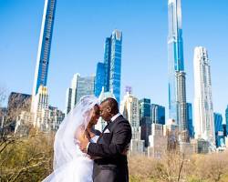 Image of couple getting married in Central Park, NYC