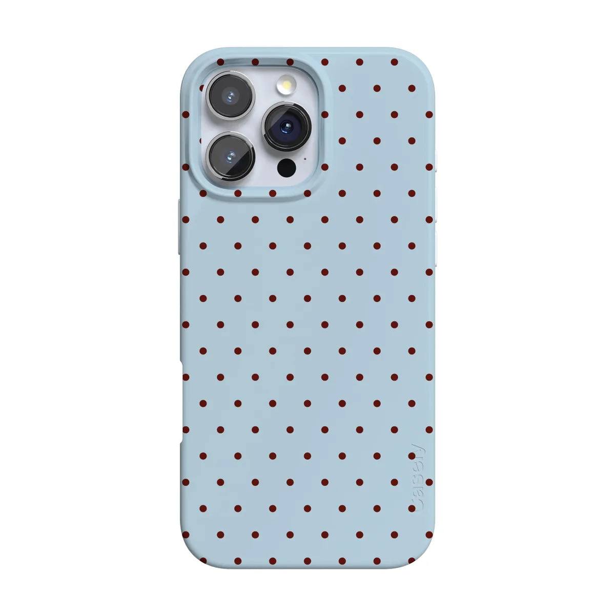 Casely iPhone 16 Pro Compatible with MagSafe On the Dot | Blue Polka Dot Case Classic + MagSafe
