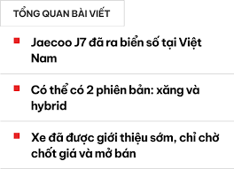 Jaecoo J7 đã ra biển, lăn bánh trên đường phố Việt Nam, dễ mở bán sớm đấu CR-V bằng 2 bản xăng, hybrid, có AWD